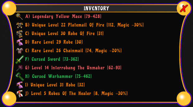 Awesome Late-Game Inventory