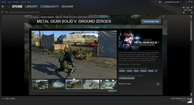 Metal Gear Solid V on Steam!