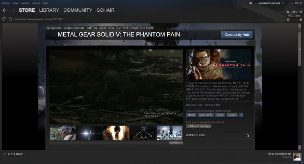 Metal Gear Solid V on Steam!