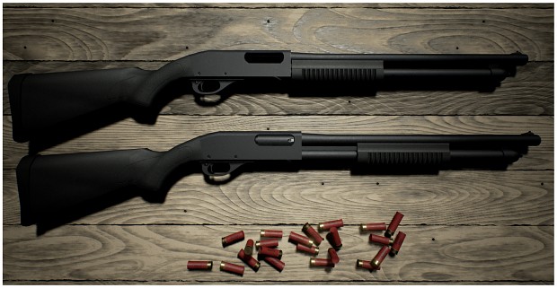 Model 870 Shotgun Unreal 4 Render