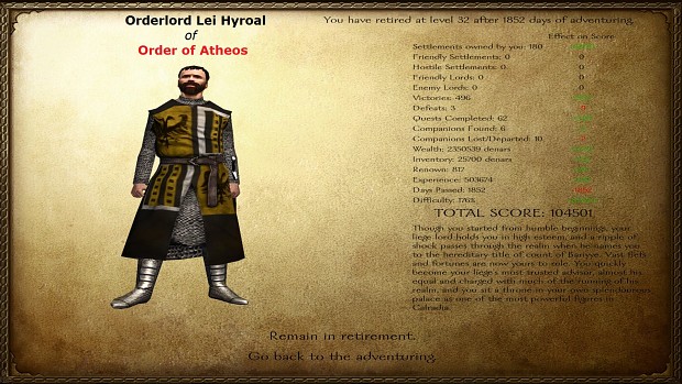 Conqueror of Calradia, Orderlord Lei Hyroal