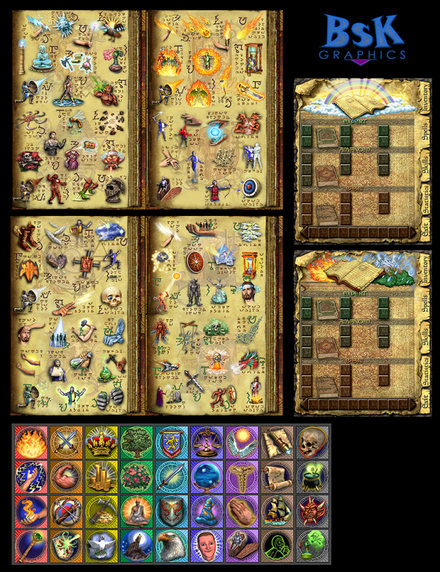 Heroes of Might & Magic Spellbooks and Icons