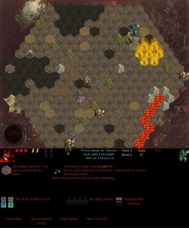 Demon Tactic roguelike in game image