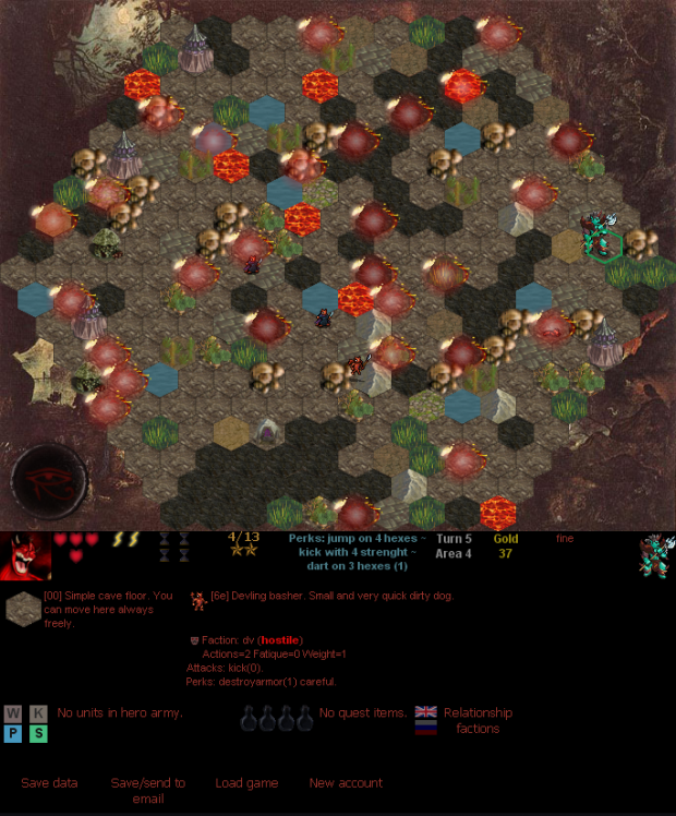Demon Tactic roguelike in game image