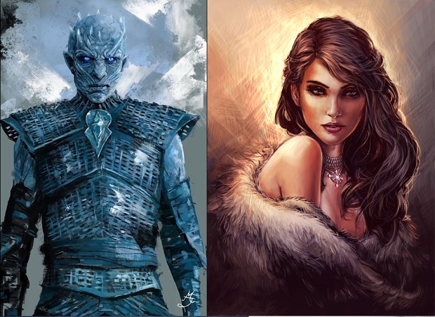 A Song of Ice and Fire The Night King & Queen Visenya Targaryen (Alysanne Snow)