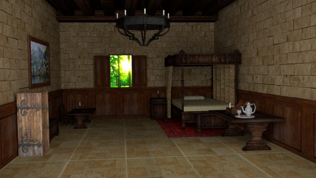 Interior Medieval Bedroom