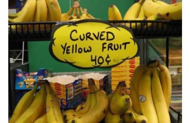 Curved yellow fruit