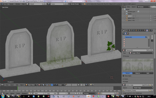 Low poly grave