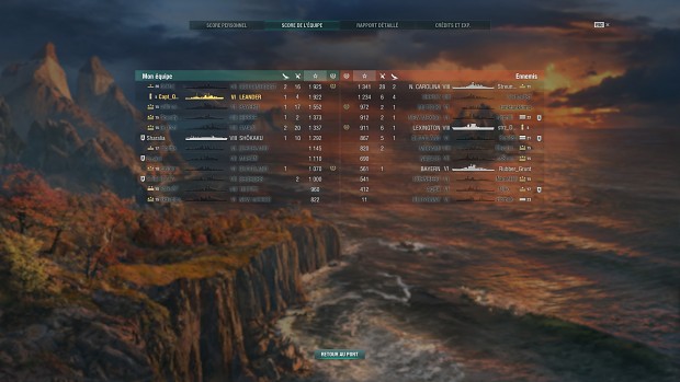 Leander steals victory from the claws of of tier 8 Battleships