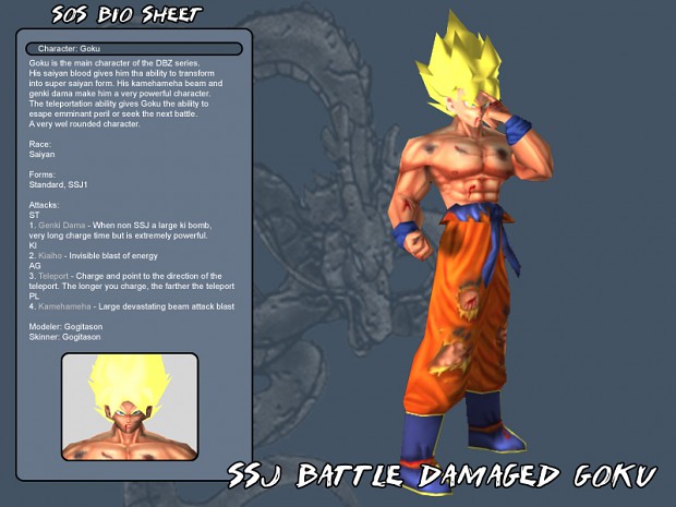 SSJ Battle Damaged Goku