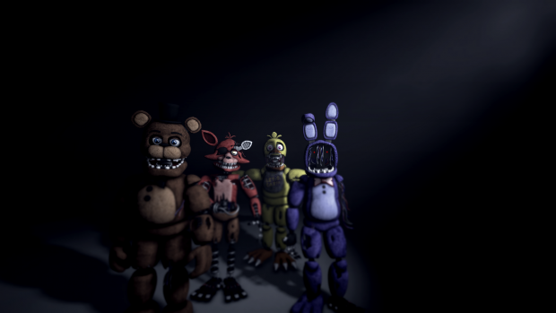 Withered Freddy. Chica, Bonnie, and Foxy