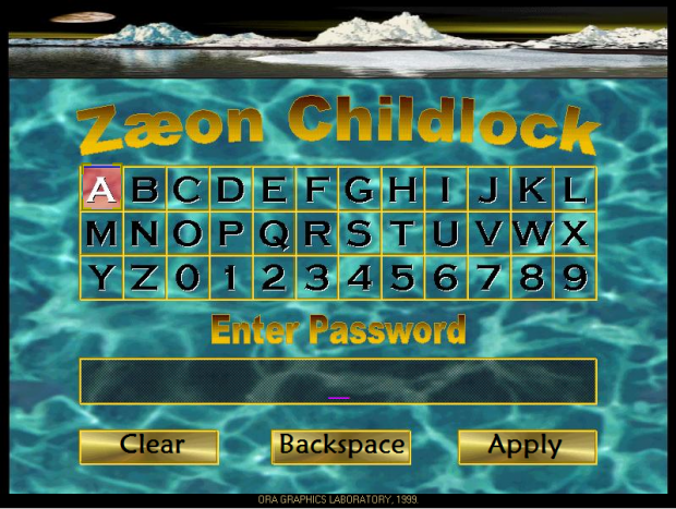 Childlock - Password Screen