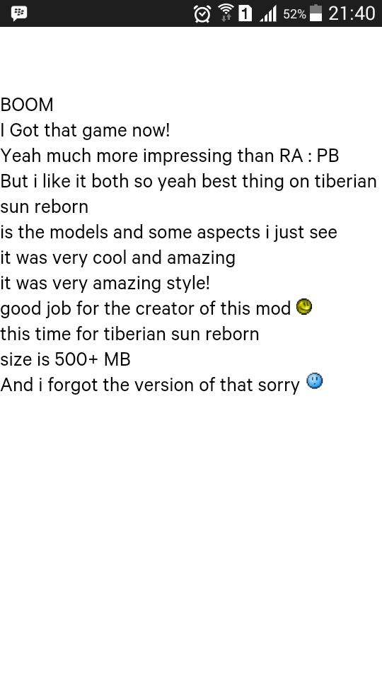 Tiberian Sun Reborn Journal
