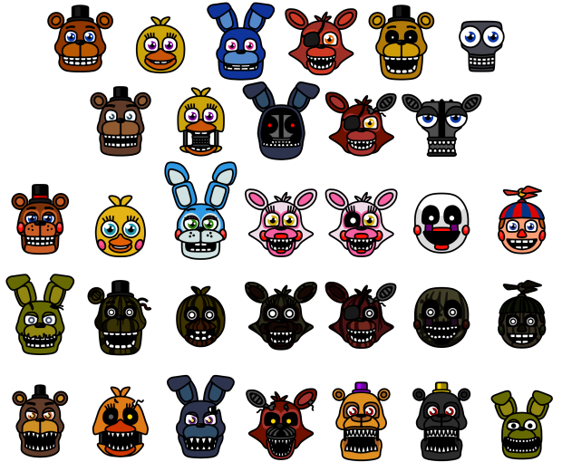 All FNaF world "Adventure" Characters