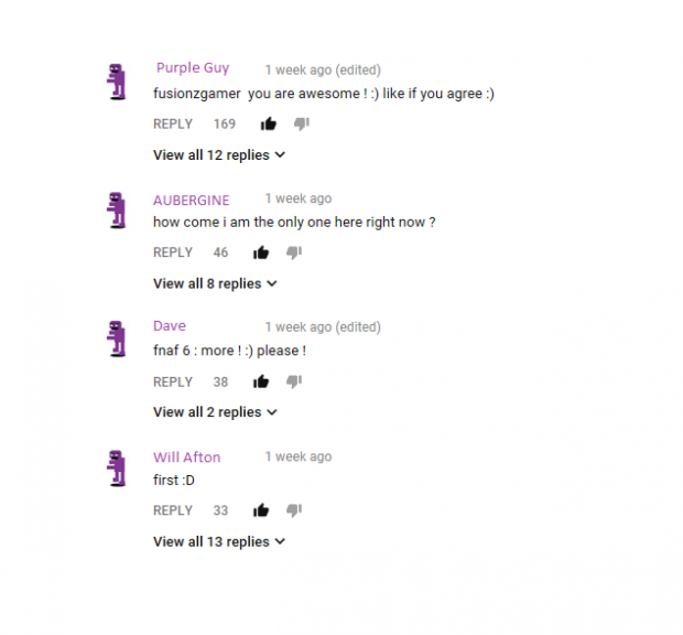 Purple Man Taking Over Comment Section