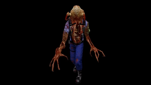 a gif of zombie walking
