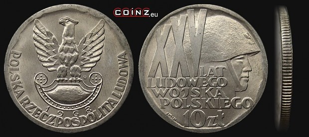 41 zlotych 10 1968 25 years army polish coins