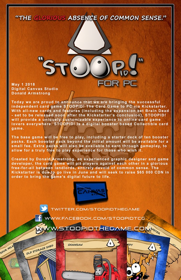 STOOPID! Press Release 2018.