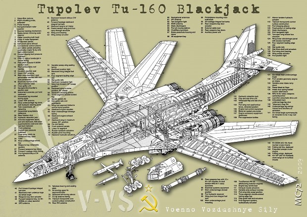 Tupolev TU-160 Diagram