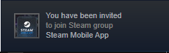 I'm apparently part of the Steam Mobile App group