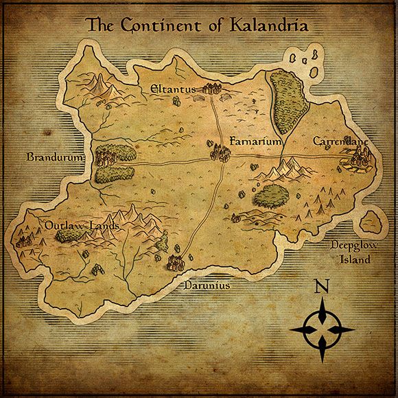 Map of the Continent of Kalandria