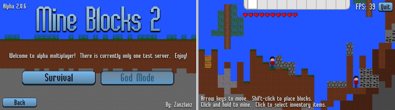 Mine Blocks 2 no modo survival - Jogos Gratis Pro