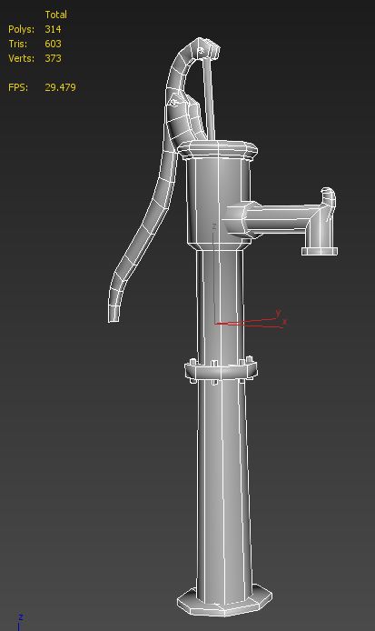 Untextured Water Spigot