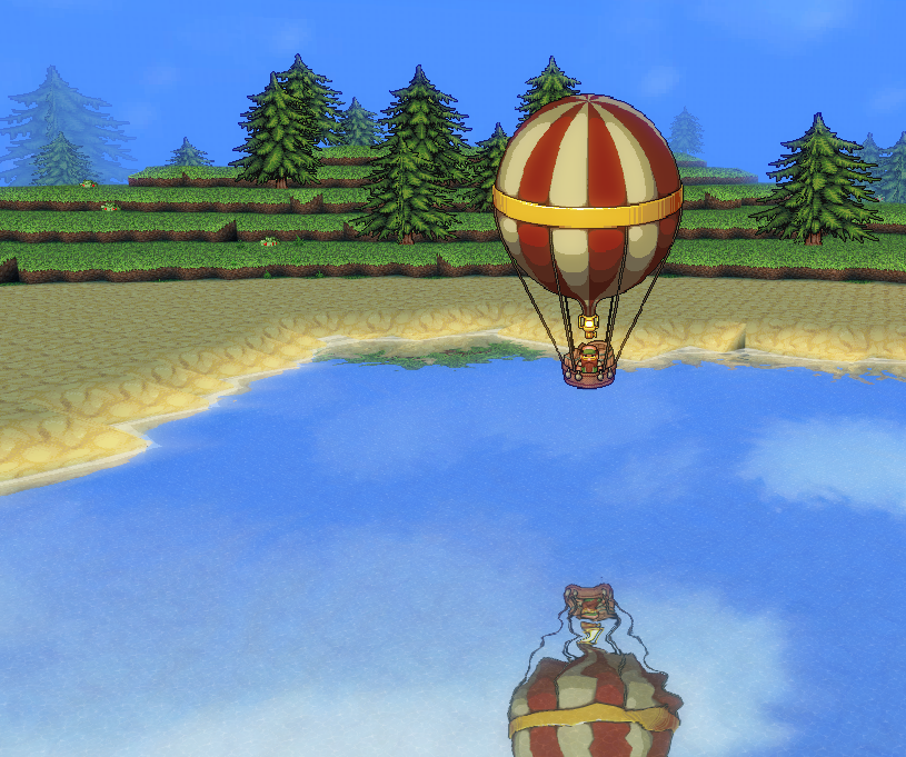 A Dwarven balloon travels accross the Great Sea