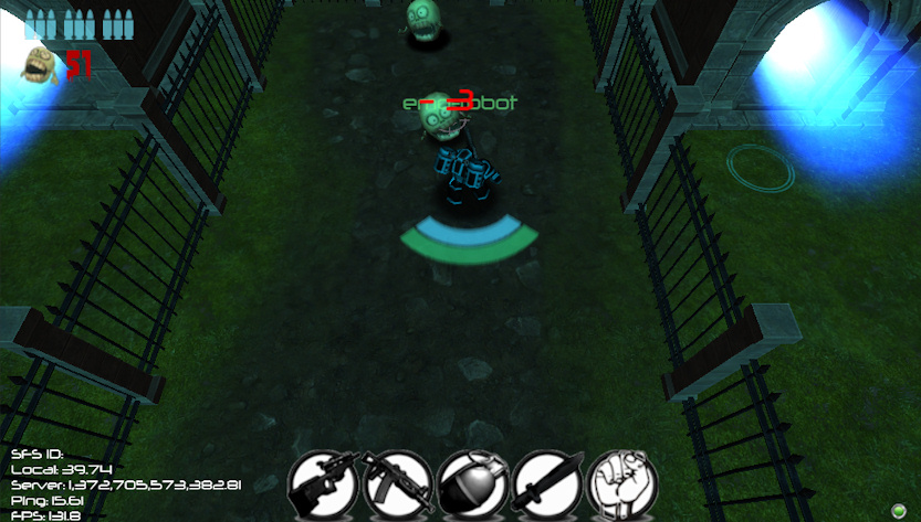 Gameplay screenshot of the Zombies Arena v2.0