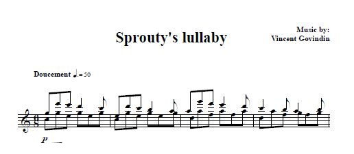 Sprout'ys lullaby score