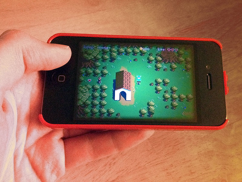 Game running on iPhone.