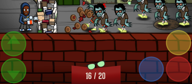 Hipster Zombies touchscreen buttons