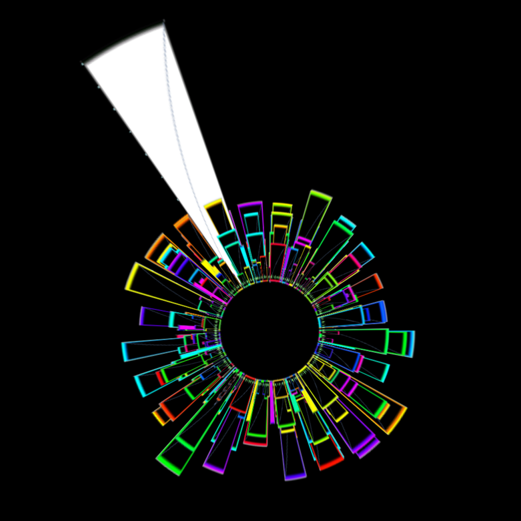 The best is last! This is the world rendered in 2D, then polar coordinates, and it's amazing.