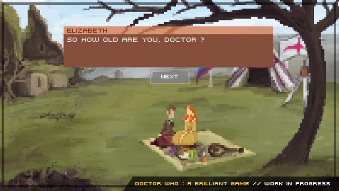 Doctor Who : A Brillian Fan Game pixel art with elizabeth the first