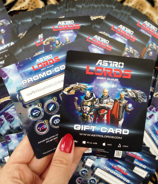 Astro Lords Gift card with promocodes