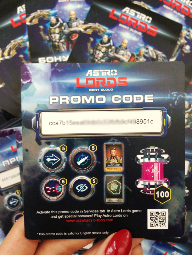 Astro Lords GIFT cards with promocodes for gamescom 2014