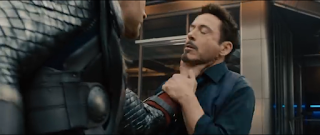 Thor chokes Tony Stark Avengers 2 Age of Ultron