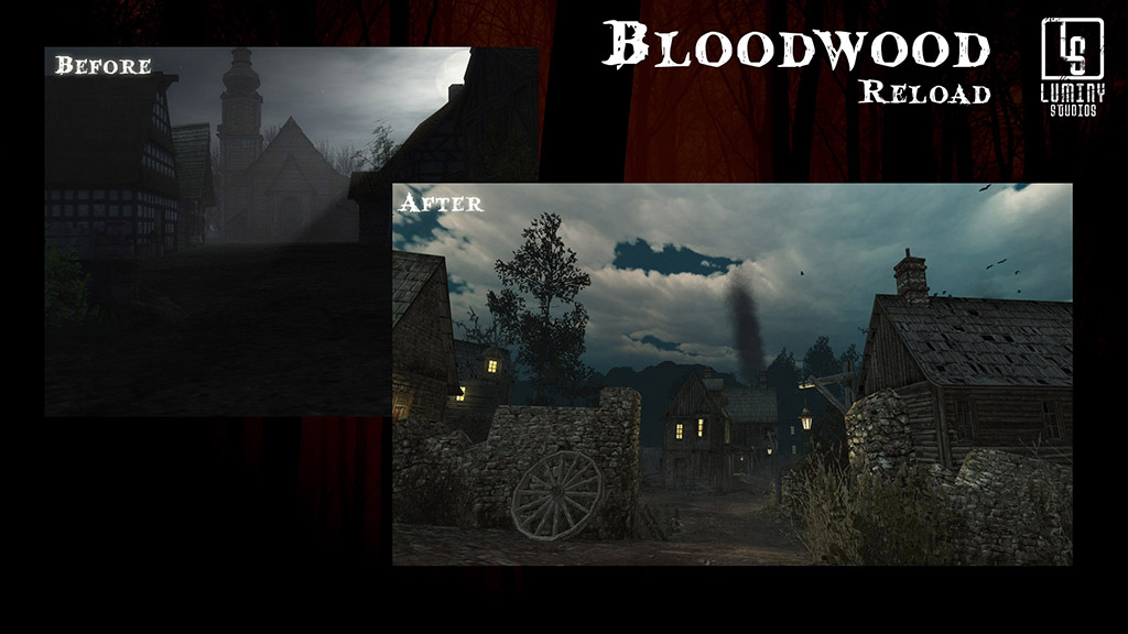 Before and after Bloodwood village