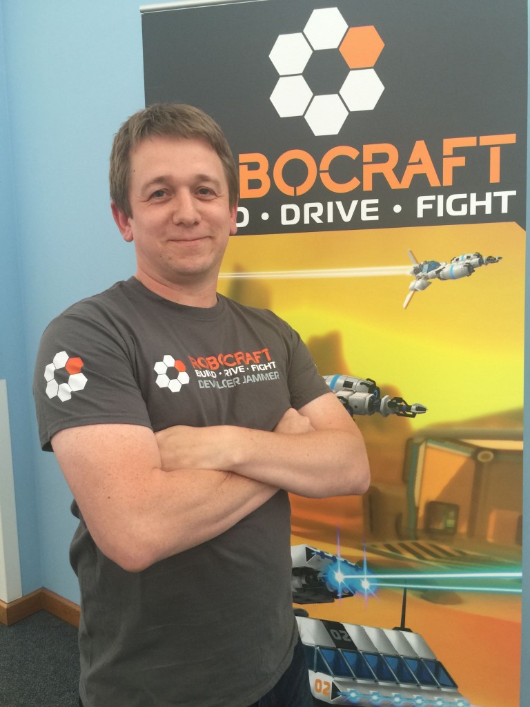 Robocraft's Game Director and CEO, Mark Simmons, July 2015