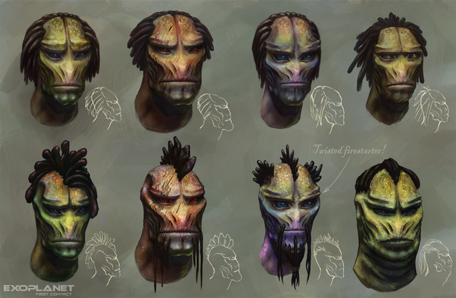 Early studies of the aborigine heads. WIP.