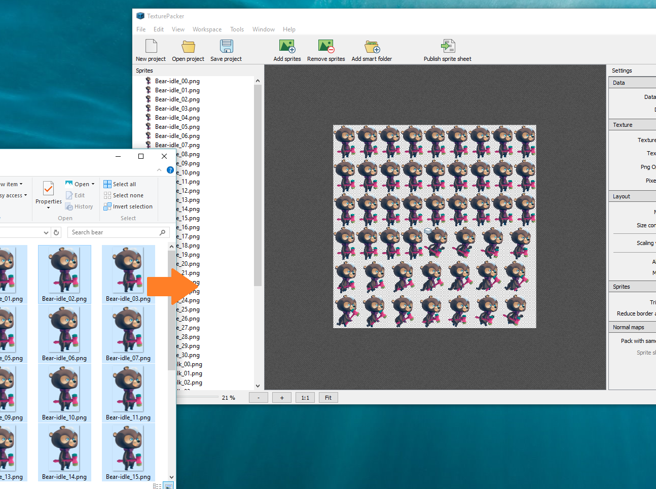 Create 2D SpriteSheets with TexturePacker and import it to WaveEngine ...