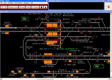 Screenshot of the Exeter version of Simsig