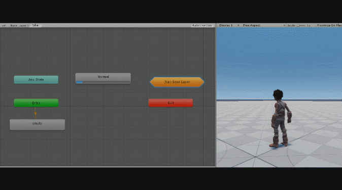 An example of us creating a new state in code, and updating the Animator Controller from that code.
