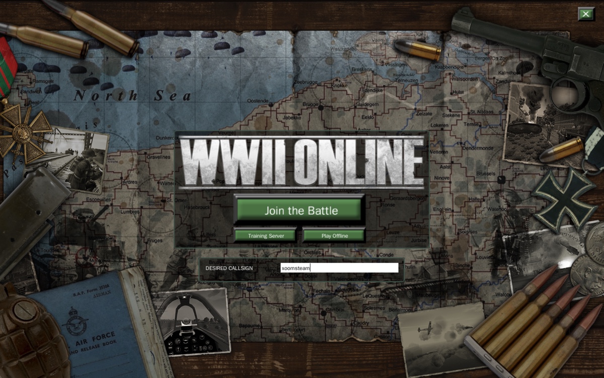 New WWII Online arena screen for Steam