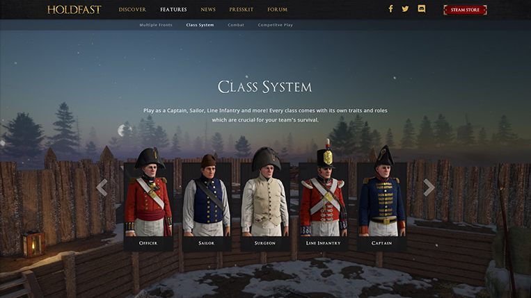 Holdfast NaW -  Website Class System