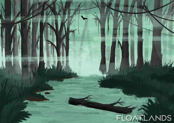 swamp painting lowpoly floatlands