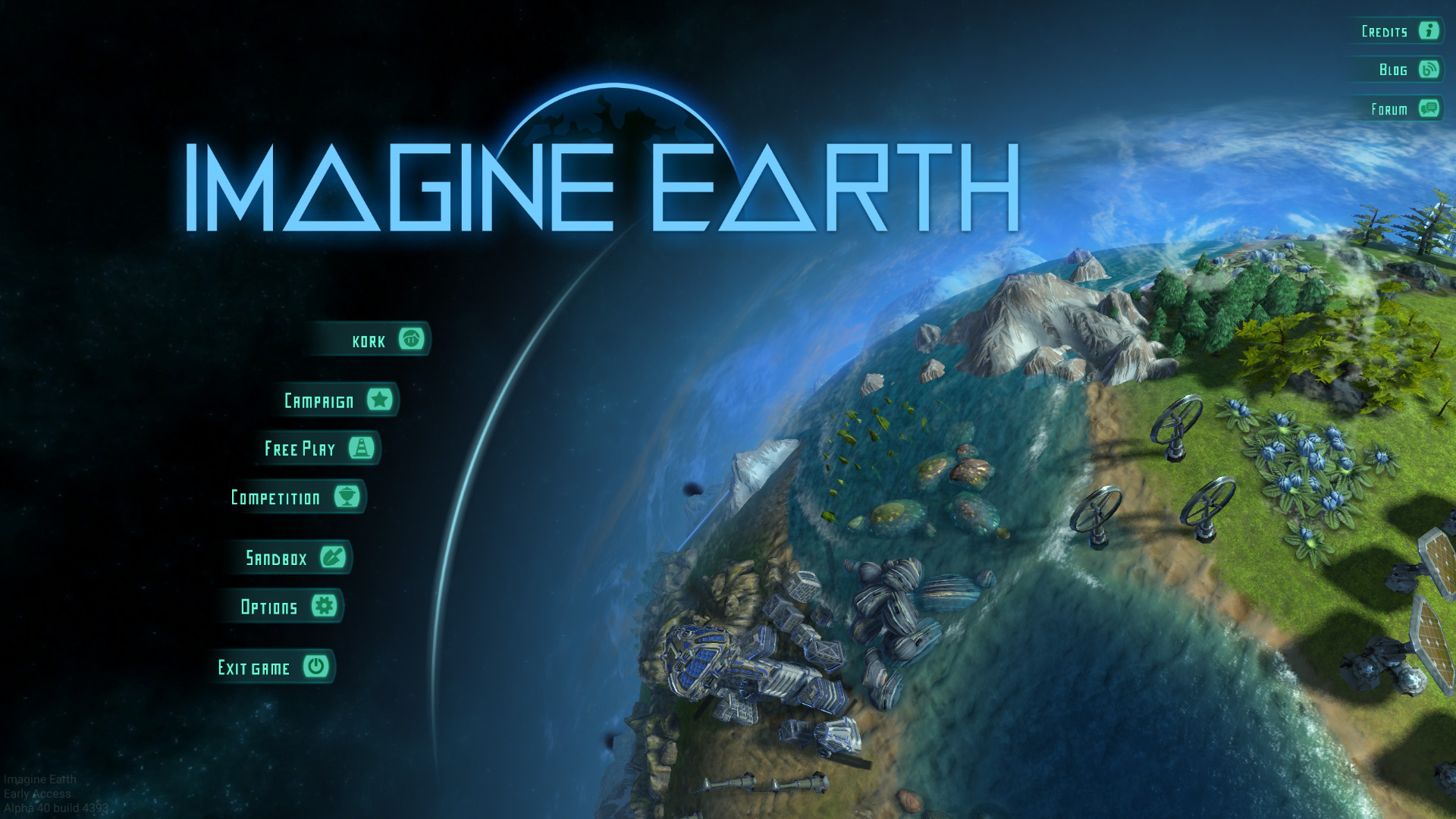 Update #41 4k edition interface news - Imagine Earth - IndieDB