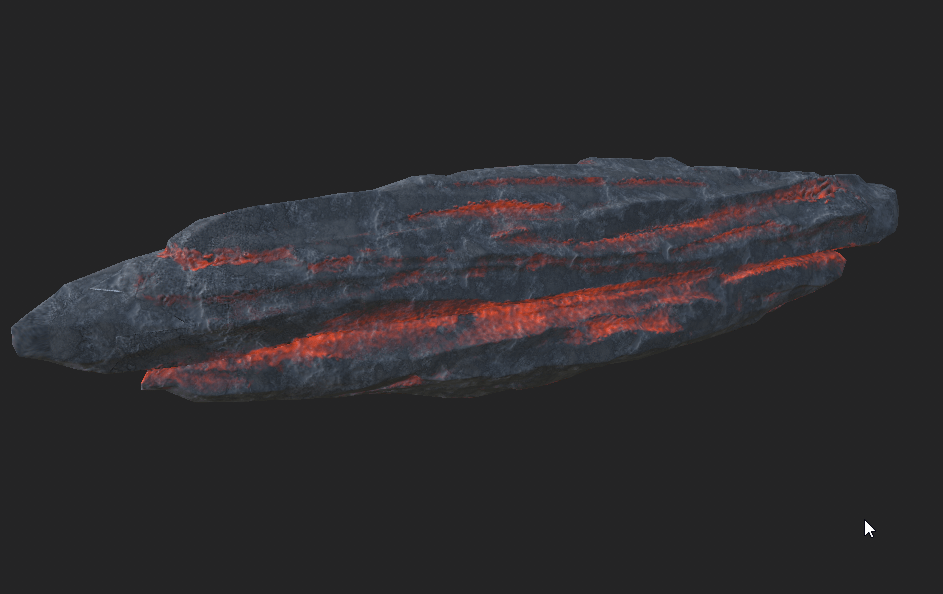 3D model of a lava rock