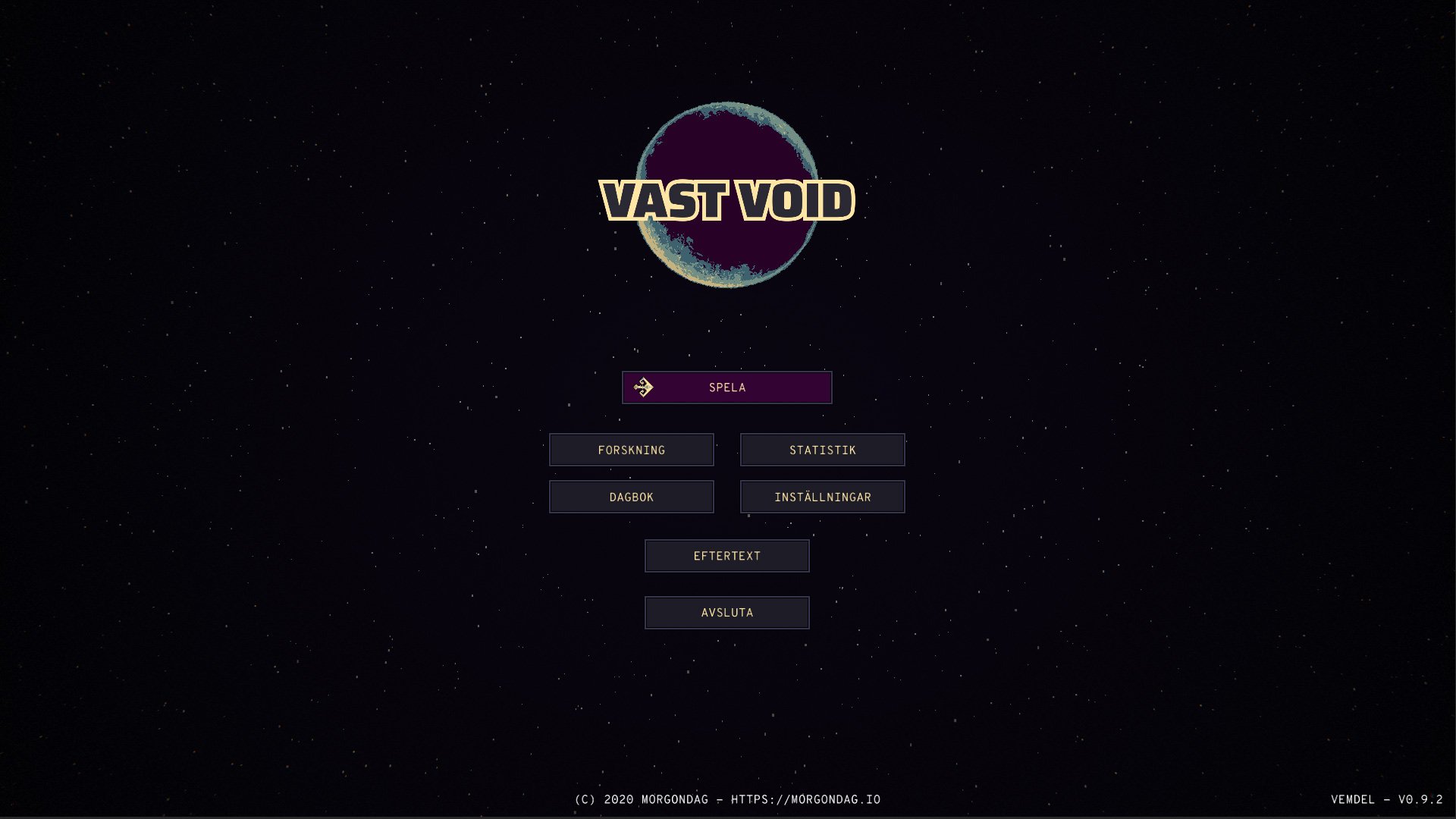 Vast Void Startscreen