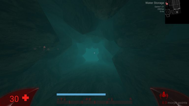 Underwater oxygen indicator on the HUD.